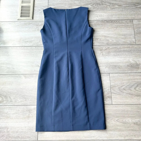 EDAS Navy Sleeveless Shift Dress Made in Italy - Picture 10 of 13